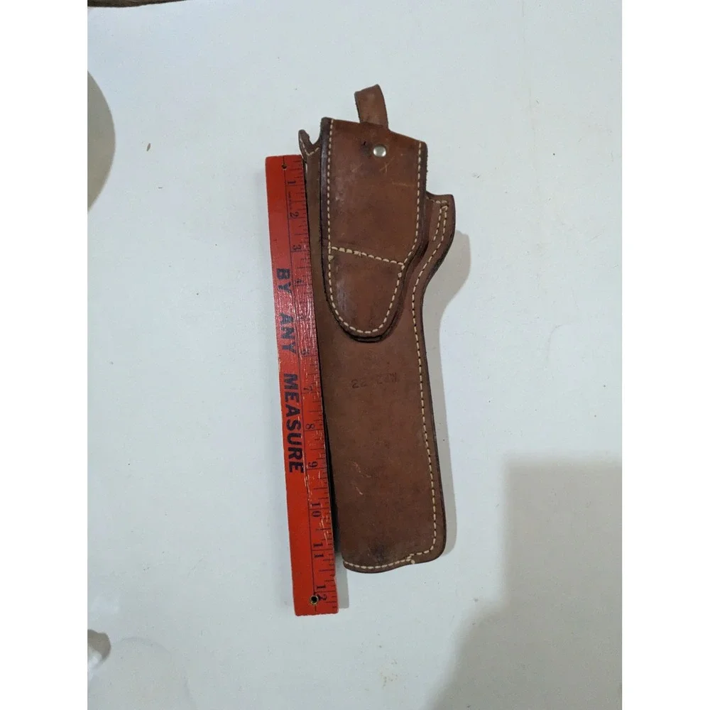 Vintage Smith & Wesson Leather Basketweave Holster 22 23W Brown Right Hand